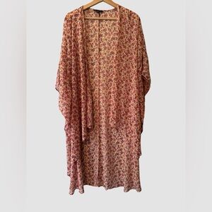 American Eagle Outfitters Pink and Yellow Floral Top